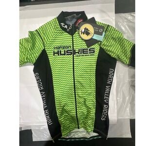 Safetti VR7 Horizon Huskies Cycling Jersey Womens Small Green Mountain Bike Team